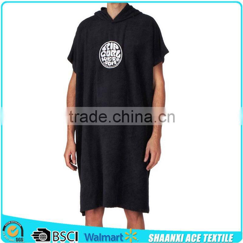 100% COTTON yarn-dyed woven stripes adult poncho towel stripes robe towel