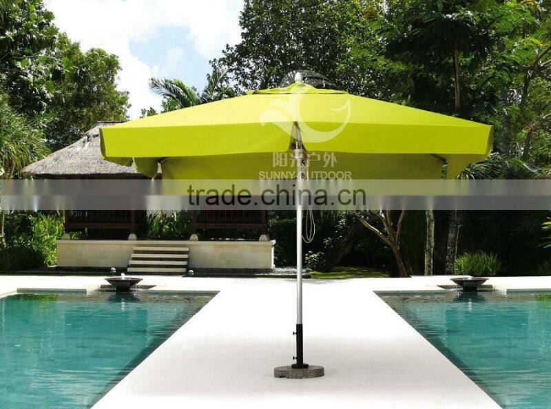 Cheap middle aluminium canvas parasol fabric outdoor large size umbrella