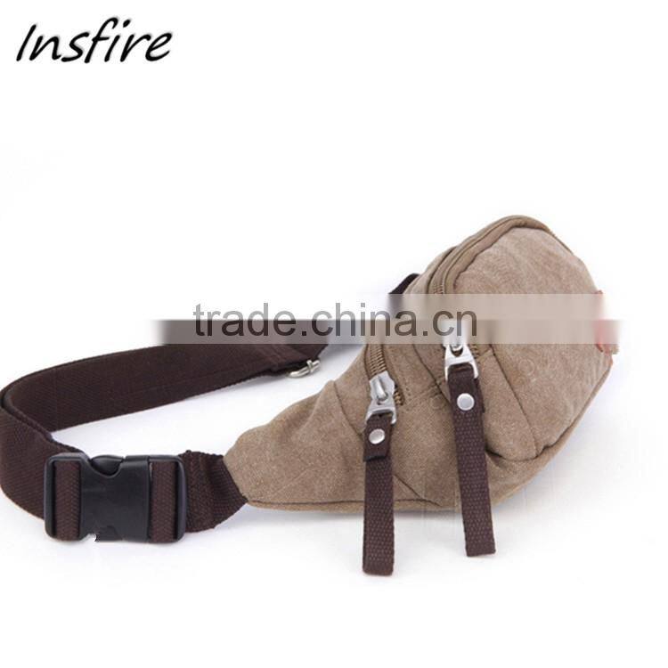 2016 outdoor waist bag fashionable classical canvas waist leg bag