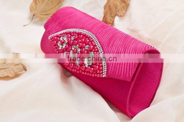 beautiful ladies satin handmade beaded handbag