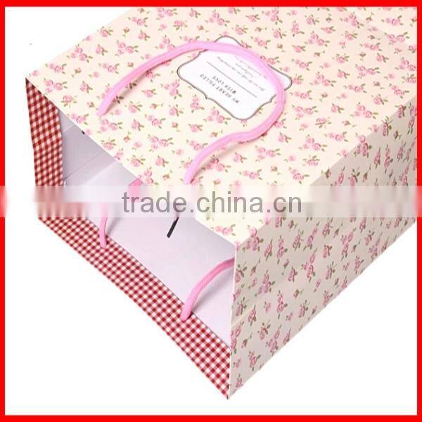 Hot Sale Small Flower Printing Shopping Bags With Handles