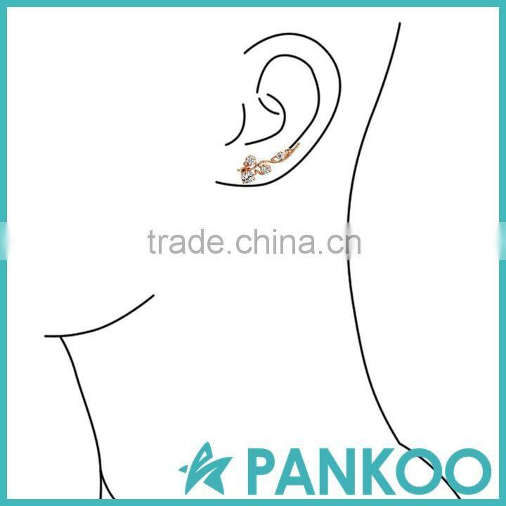 925 sterling silver Modern rose gold AAA Cubic Zirconia Ear Pin Ear Crawlers
