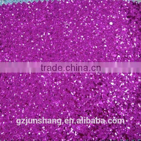 PU glitter synthetic leather for shoes and wedding decoration usage