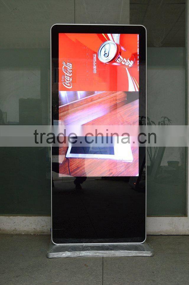 46inch floor stand hotel advertising display / all in one touch screen kiosk