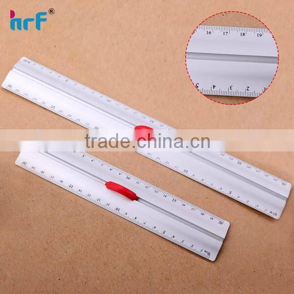8''/12" Aluminum Ruler with red Finger Grip,aluminum level ruler with handle