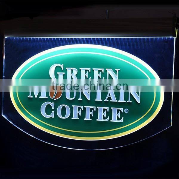 Wall mount acrylic led light sign ,hot sale led light box advertise for display