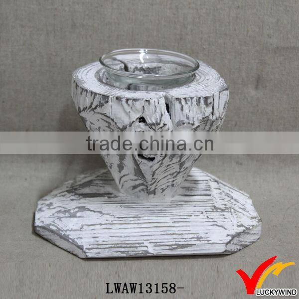 wood shabby chic personalized candle holders made in china