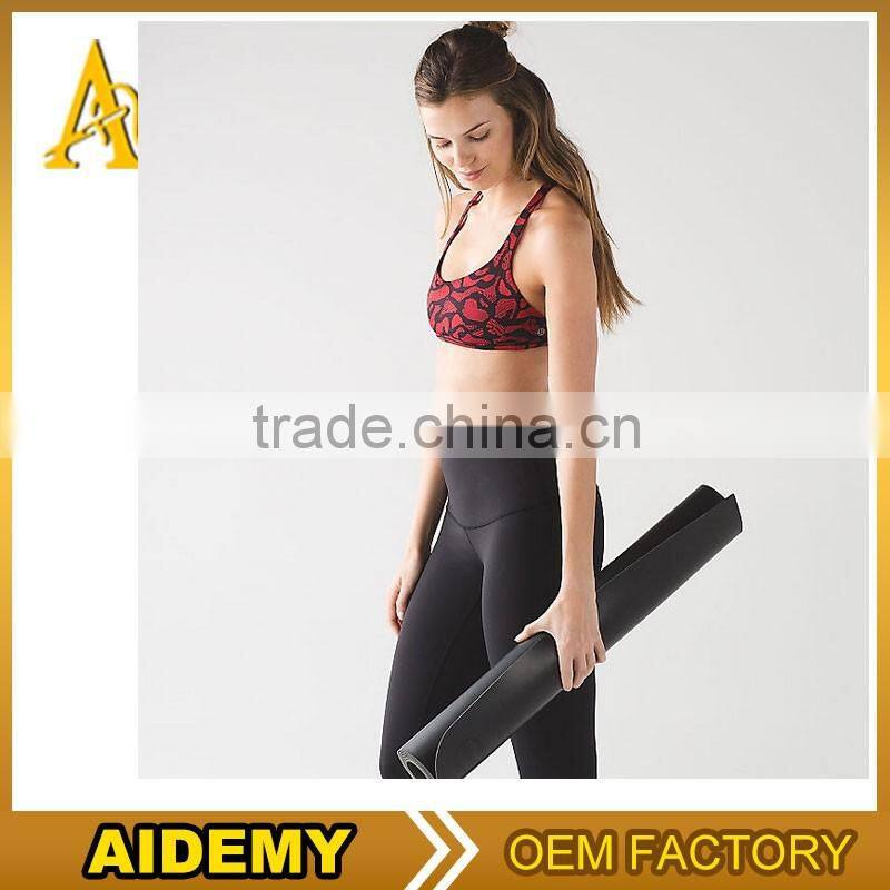 Women custom tank tops Full sublimation yoga tops wholesale Knitted Printing Workout Sexy Digital Gym Yoga
