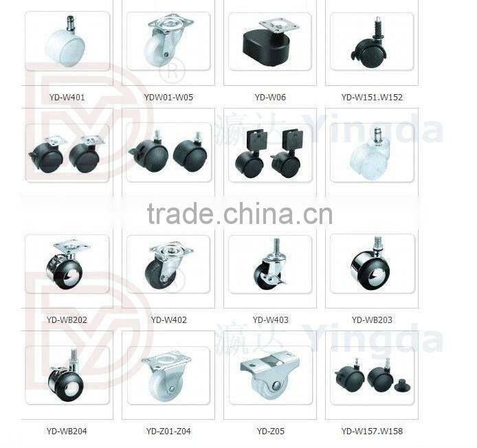 Furniture Rubber Castor Wheel with Plate