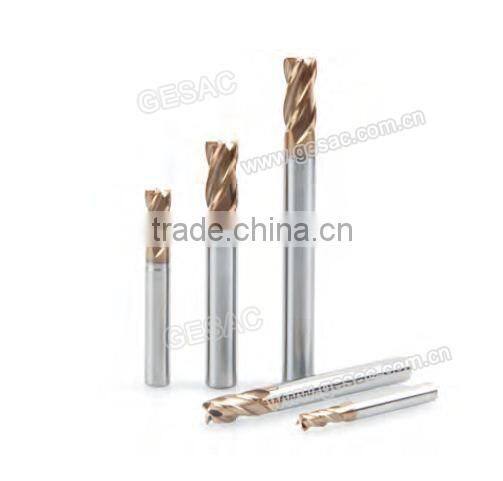 4 Flute Corner Radius with Long Shank Length Solid Carbide Endmill for Hardened Steel Milling