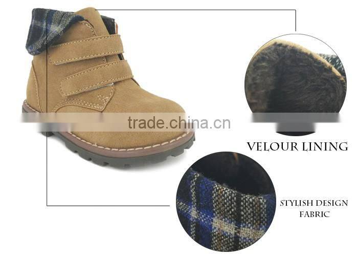 2016 Designer Wheat Color Leather Ankle Shoes for Baby Boys