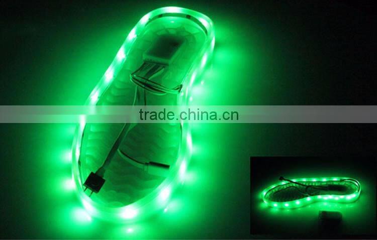 5v 24leds rechargable USB SMD3528 led shoes strip light