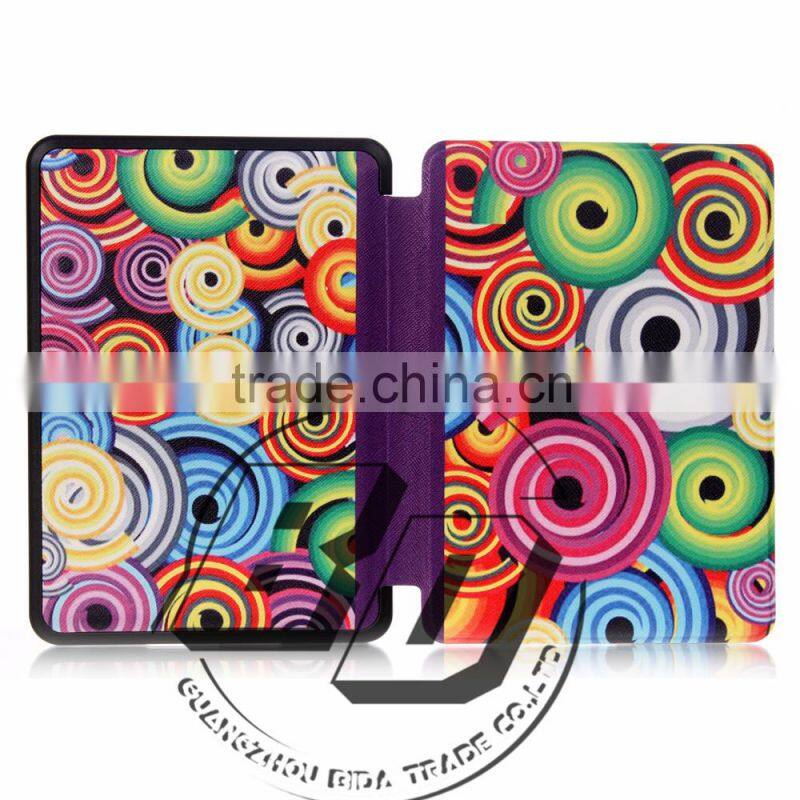 Fashionable Popular Painting Gallery Mutipatterns cover case For new kindle 2014/kindle6/kindle touch tablet case