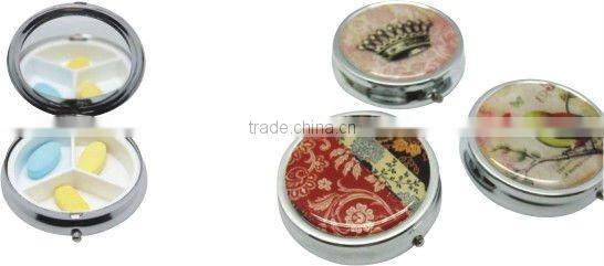 promotional metal pill case( with mirror)
