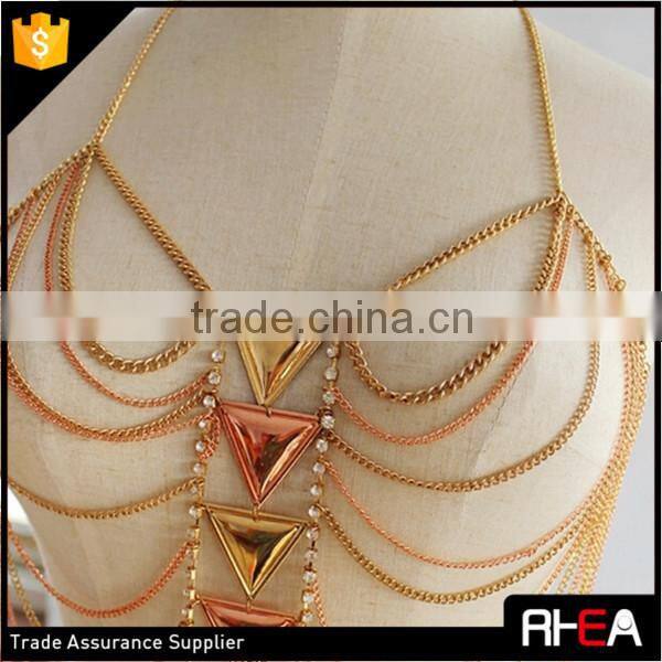 multi chain design 2 color for u choose sex body chain vest chain necklace body jewelry
