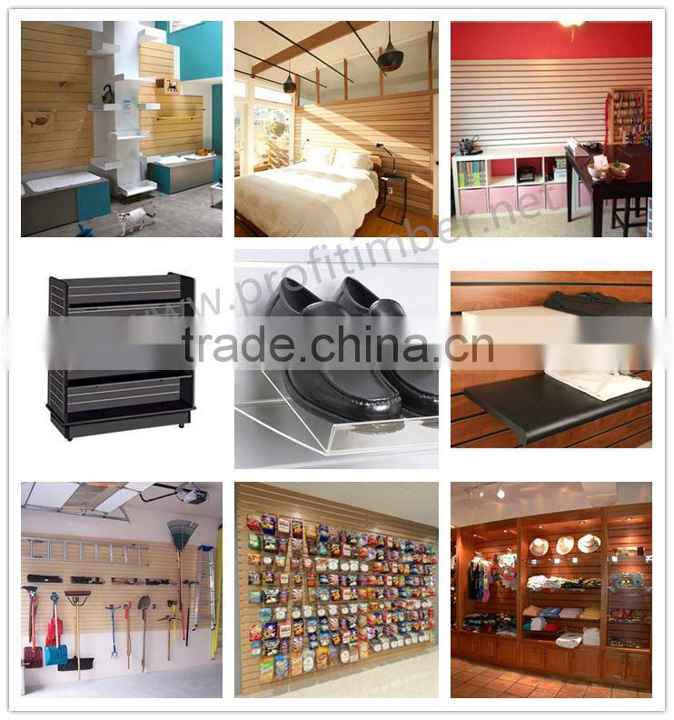 Custom Wooden Slatwall Shoe Shelf Display Slatwall Shelves