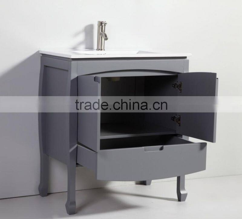 grey 72 inch single sink bathroom vanity with mirror