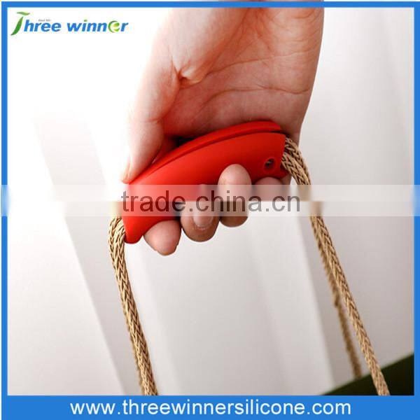 silicone bag holder carrying handle grip for trip