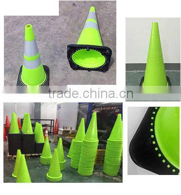 28'' Green PVC road traffic cone