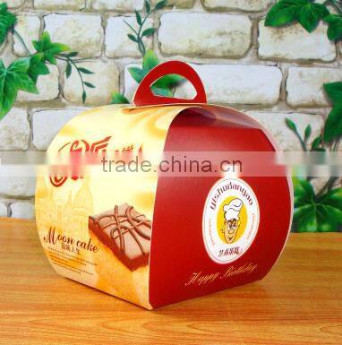 black samll paper cake box colourful Mousse box with kity Chrismas cake paper box