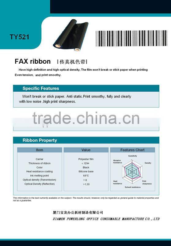 Competitive price China manufacture! fax ribbon KA-FA93/67E