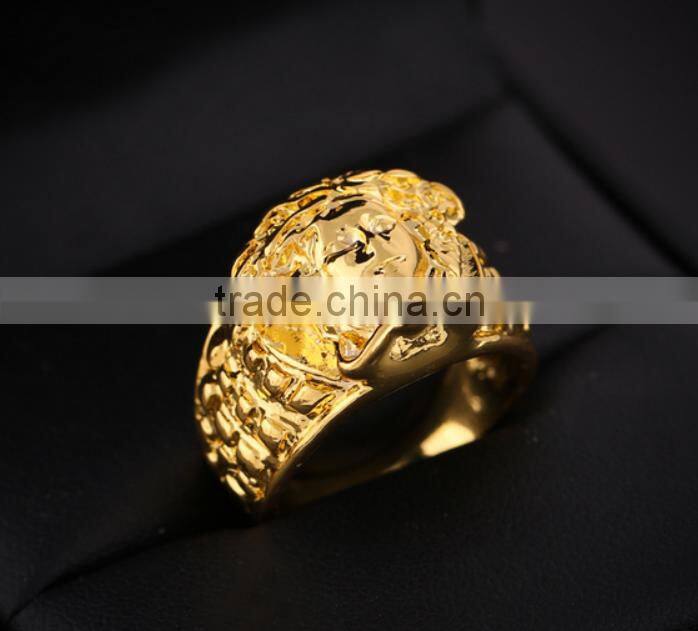 wholesale fashion man Medusa gold men's ring
