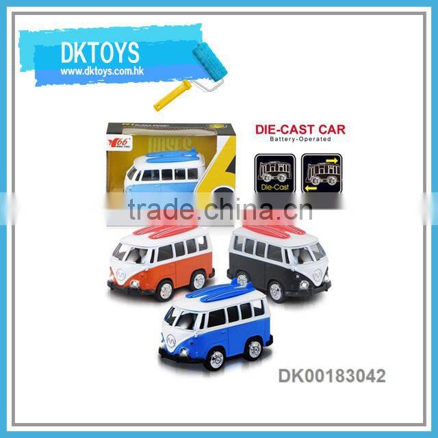 1:36 Pull Back Alloy Bus Diecast Toy Collection With Music Light