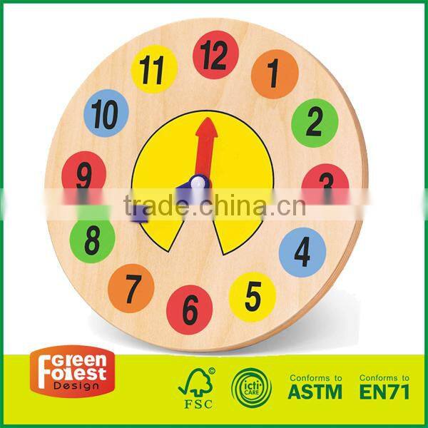 New Design China Wooden Clock Toy