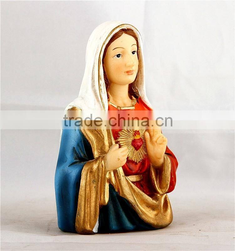 custom virgin mary and baby jesus bust statues for sale