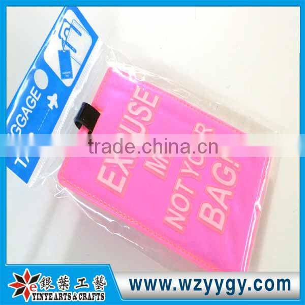 PVC Fluorescent film luggage tag for promotional gifts