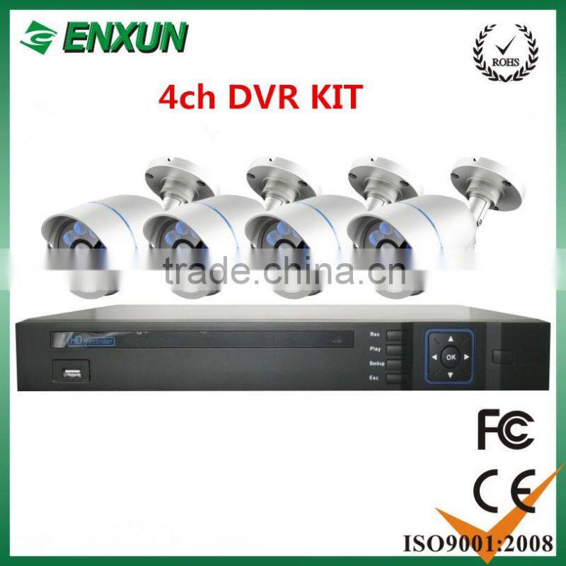 good quality security camera system outdoor h.264 4ch dvr combo cctv camera kit