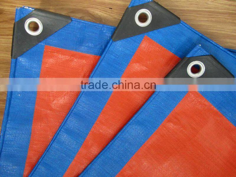 Blue and white striped HDPE tarpaulin plastic cover sheet lona