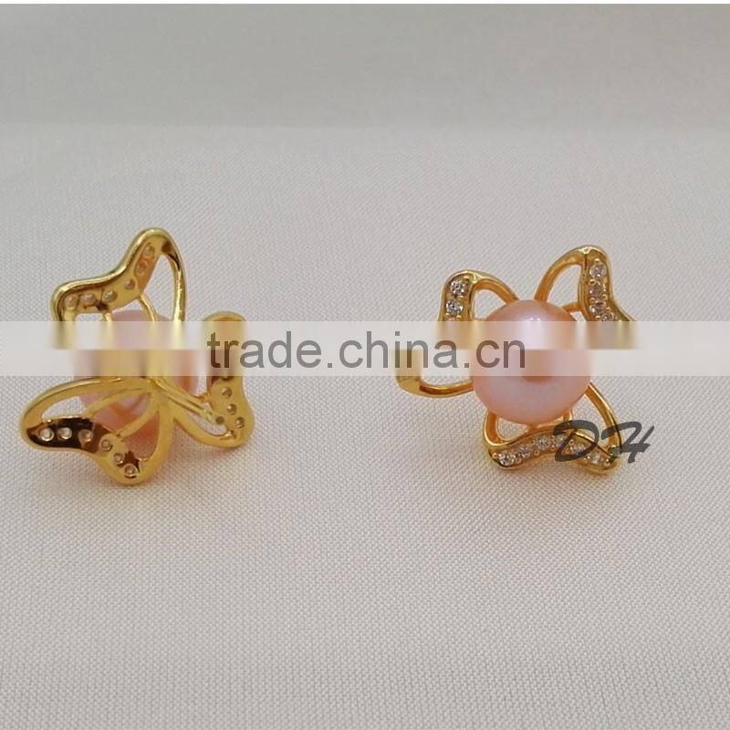 Wholesale fashionable pearl earring designs silver 925