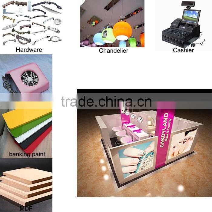 nail bar kiosk for manicure table in mall