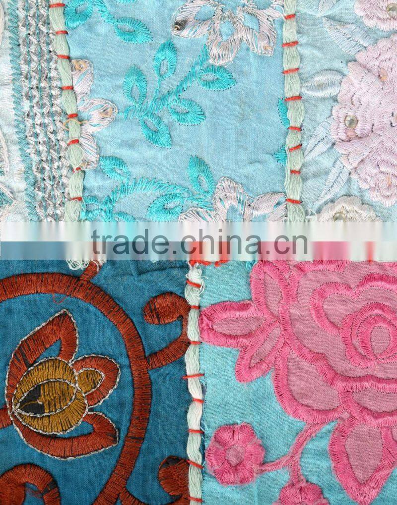 Cushion Cover Embroidery Design Hand Made Patchwork Home Textile Square Rajsthani Cushion Covers
