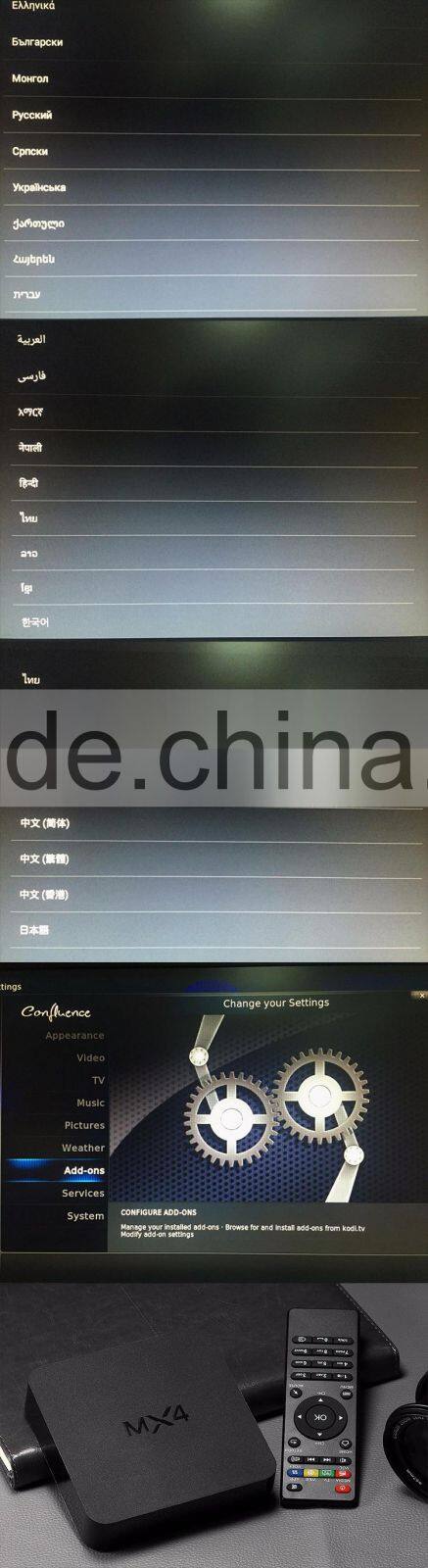 MX4 rockchip rk3229 quad core cortex a7 high cost performance 4K OTT Box