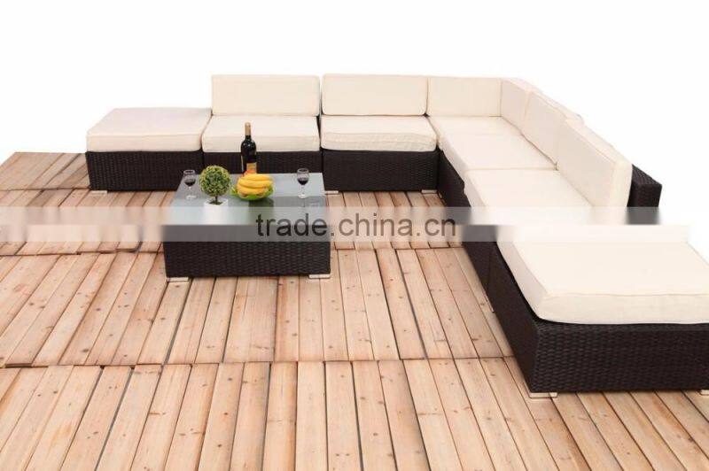 weatherproof and fireproof rattan garden cheap and simple 10pcs ratta sofa sets