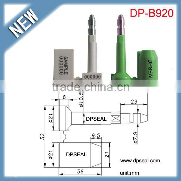 Anti-theft and Anti-spin Container Plastic Bolt Seals DP-B920