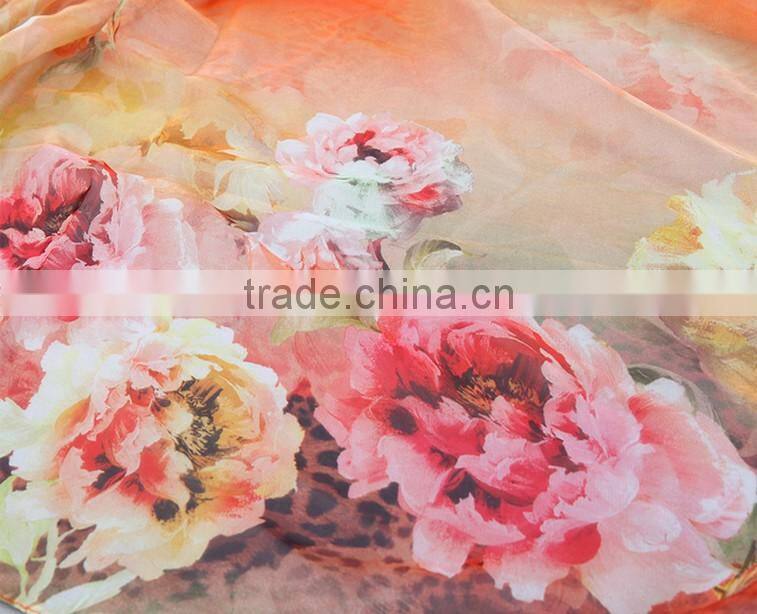 Good Quality Imitated Silk Fabric Women Ladies Scarf Shawls Wraps Poncho for Decoration Seaside