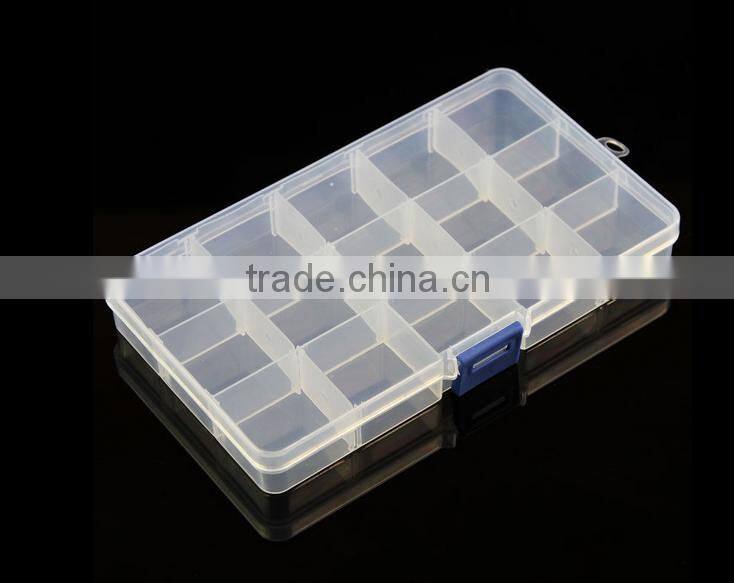 15 Slots Adjustable Storage Box Plastic Case Home Organizer Jewelry Beads Boxes