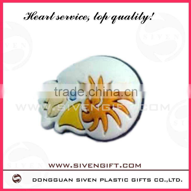Low price pretty cat shape shoe decoration/sof pvc shoe decoration