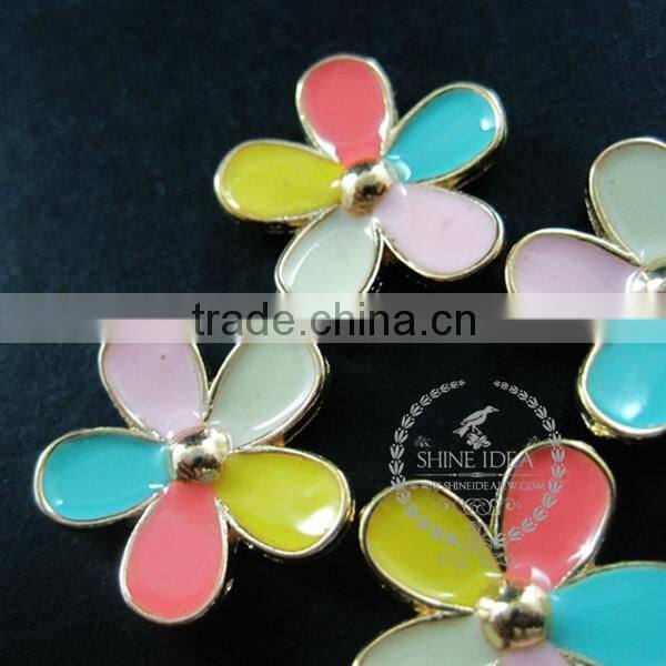 18mm mix color flower cabochon setting pendant charm DIY supplies findings 1800147