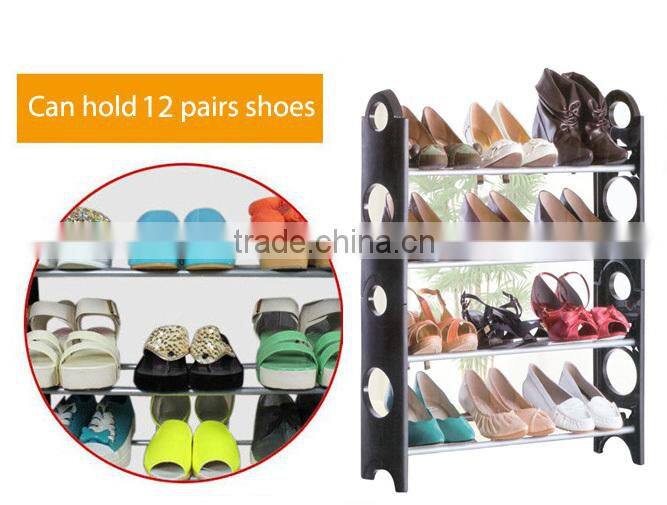 10 pairs holding capacity 2 Tier sturdy cheap price shoe rack with black color( FH-SR0062L)