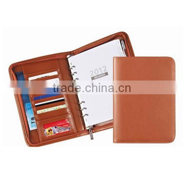 2015 fashion ring binder leather folder planner