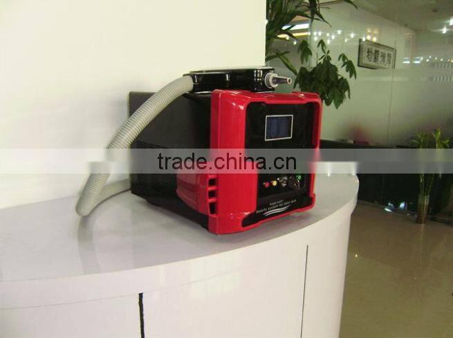 Great demand most advanced q-switched 1064nm & 532nm Nd yag laser mini remover tattoo machine