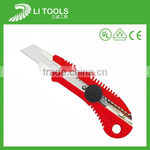 New design abs retractable cutter knife set with carbon steel blade