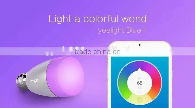 Yeelight Blue II 6W E27 Bluetooth 4.0 LED Bulb, RGB+white light remote controlled by iPhone and android phone, smart home lamp