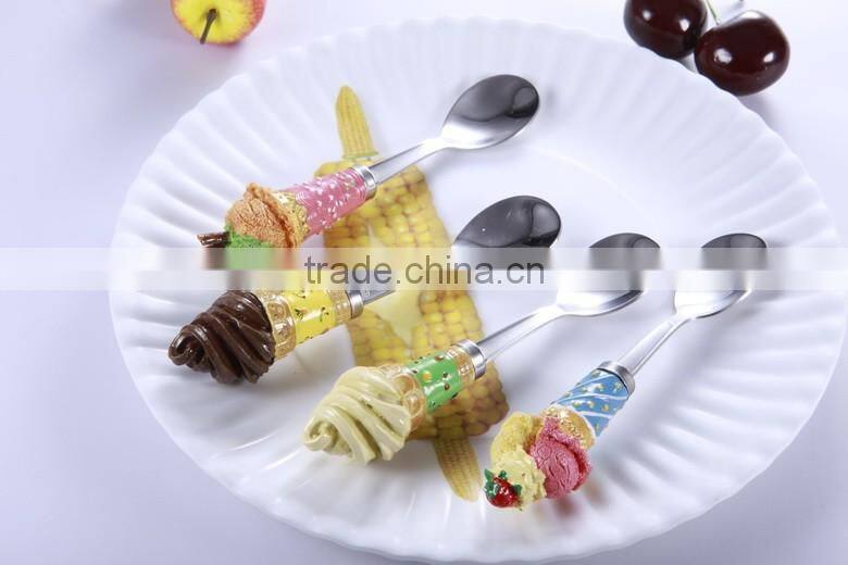 elegant design cutlery holder polyresin cutlery kid fork spoon set