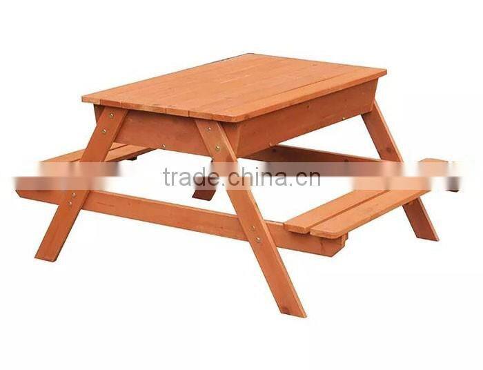 Outdoor Wood Kids Sandpit Picnic table