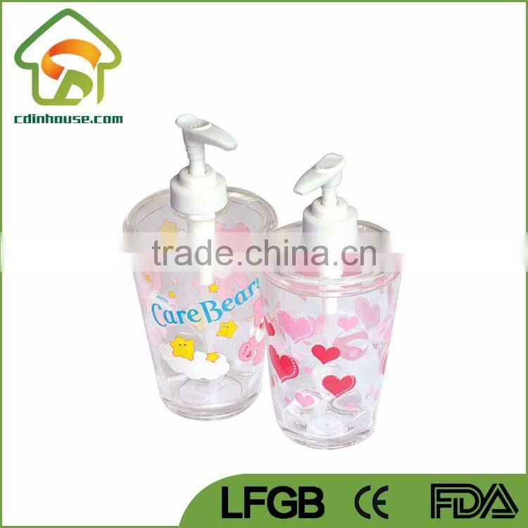 OEM Printing Liquid Soap Shampoo Acrylic Storage Bottle